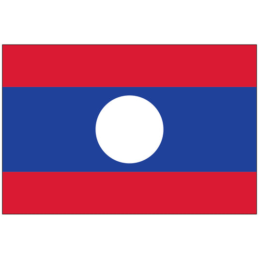 4" x 6" Laos - Endura-Gloss Mounted Flag