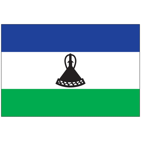 4" x 6" Lesotho - Endura-Gloss Mounted Flag