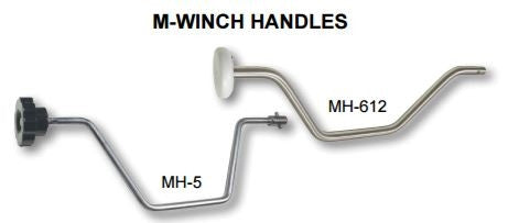 M-Winch handles available in two sizes for internal halyard flagpoles