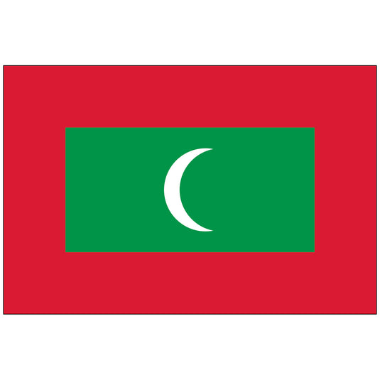 4" x 6" Maldives - Endura-Gloss Mounted Flag