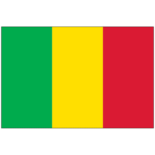 4" x 6" Mali - Endura-Gloss Mounted Flag
