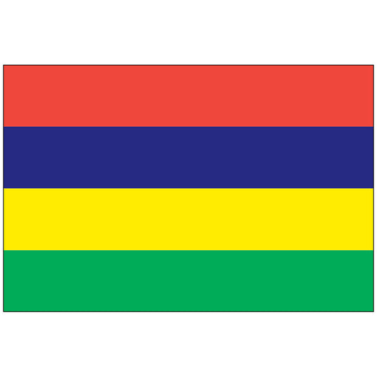 4" x 6" Mauritius - Endura-Gloss Mounted Flag