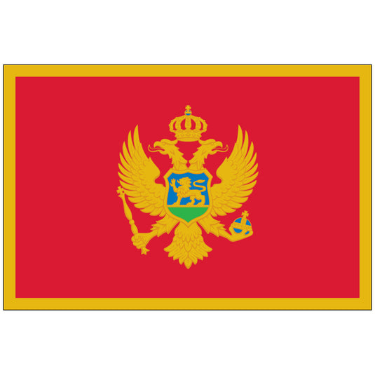 4" x 6" Montenegro - Endura-Gloss Mounted Flag