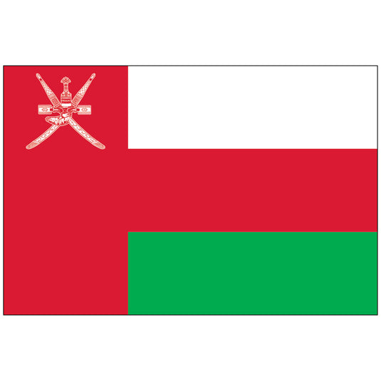 4" x 6" Oman - Endura-Gloss Mounted Flag