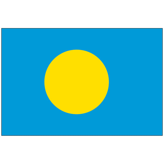 4" x 6" Palau - Endura-Gloss Mounted Flag