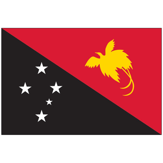4" x 6" Papua New Guinea - Endura-Gloss Mounted Flag