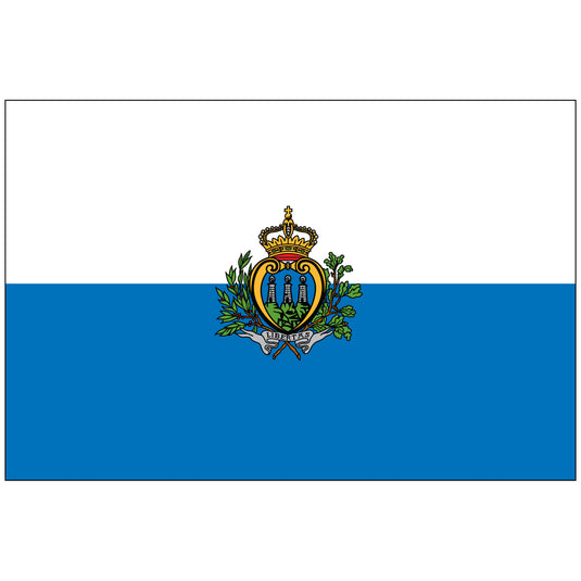 4" x 6" San Marino (w/ Seal) - Endura-Gloss Mounted Flag