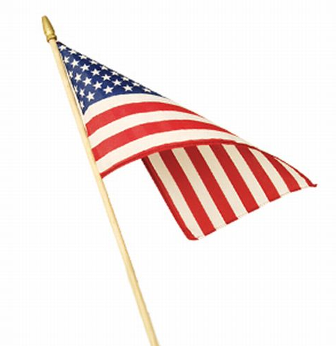 24"x36" Lightweight Cotton Mounted U.S. Flag