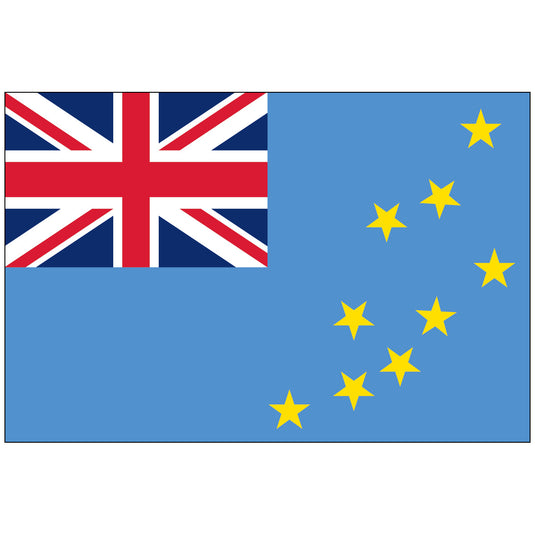 4" x 6" Tuvalu - Endura-Gloss Mounted Flag