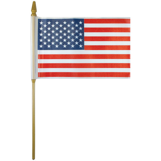 4" x 6" Plastic US Mounted Flag