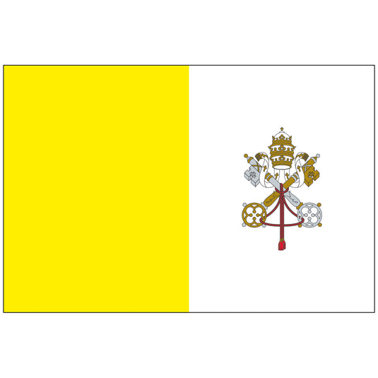 4" x 6" Vatican City (Papal) - Endura-Gloss Mounted Flag