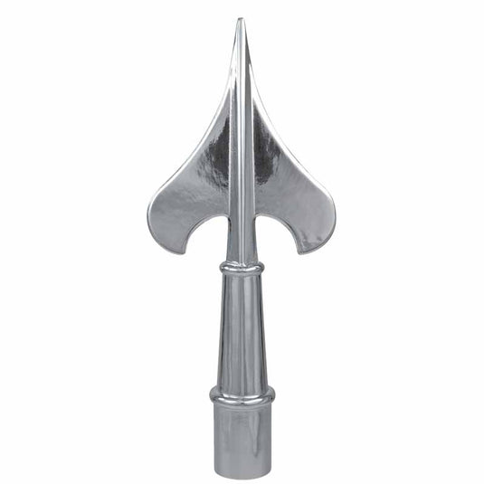 The Army Spear ornament with ferrule for indoor oak poles, shown in a polished silver finish.