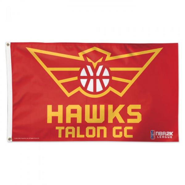Atlanta Hawks Talon GC Deluxe 3x5 foot NBA Sports Flag, featuring the official esports team logo on a solid red background.