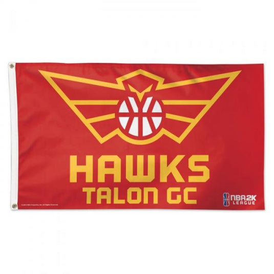 Atlanta Hawks Talon GC Deluxe 3x5 foot NBA Sports Flag, featuring the official esports team logo on a solid red background.