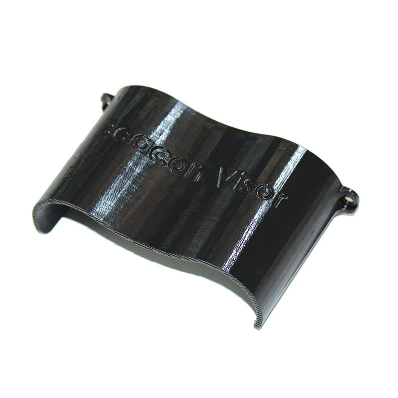 Load image into Gallery viewer, Black External Halyard Beacon Visor shown standalone, featuring a contoured 3D-molded design for glare reduction and precise light focus.
