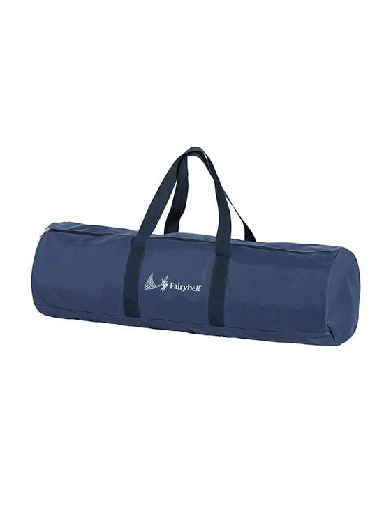Load image into Gallery viewer, Navy Fairybell storage bag with zipper and handles, designed for easy transport and protection of Fairybell lighting systems.
