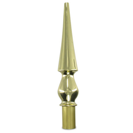 Gold Metal Round Spear With Ferrule For Indoor Oak Pole