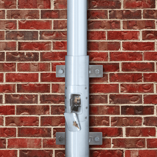 Internal Vertical Wall Mount Flagpole with Cam Cleat