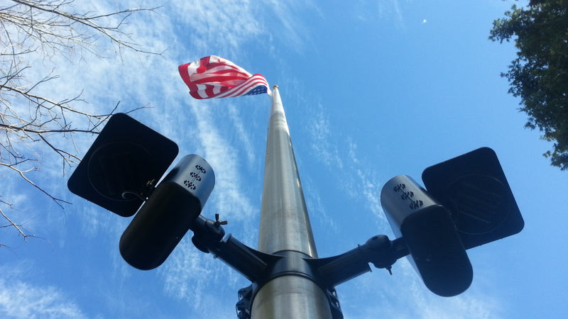 Load image into Gallery viewer, Mega Mini Solar Flagpole Light - 3 LED Light Kit 420 LUX
