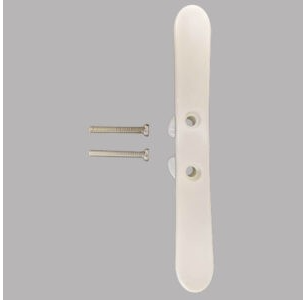 Load image into Gallery viewer, White nylon flagpole cleat with screws included for mounting.
