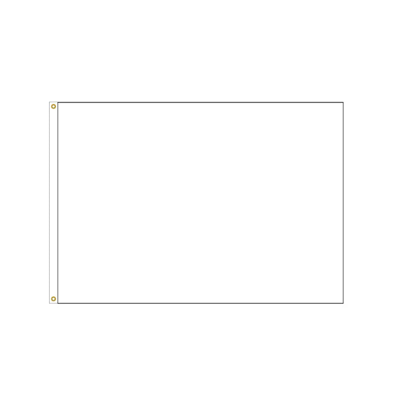 Load image into Gallery viewer, Solid plain white nylon golf flag with a white header and two brass grommets for attachment.
