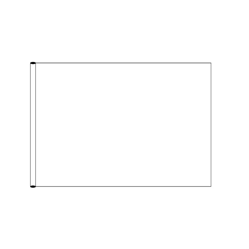 Load image into Gallery viewer, Plain solid white nylon golf flag showing the top and bottom sewn loops of the tube header style.
