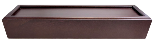 Pedestal for Capitol flag case in rich cherry wood finish featuring smooth rectangular top with beveled edges and solid wood construction made in USA