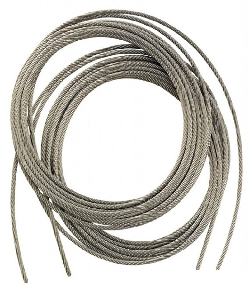 Load image into Gallery viewer, Coiled bundle of heavy-duty braided Stainless Steel Cable Halyard for internal flagpole systems.
