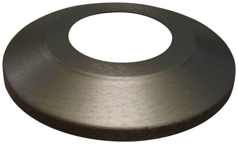 Load image into Gallery viewer, Angled view of the dark bronze Standard Profile Aluminum Flagpole Flash Collar with a subtle brushed metal texture.
