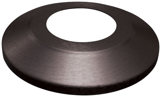 Matte black finish Standard Profile Aluminum Flagpole Flash Collar, featuring a wide, circular base and center hole.