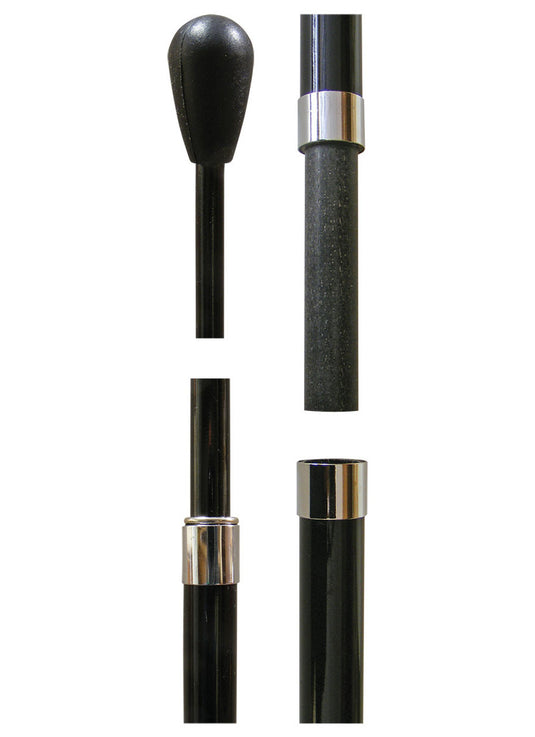 A set of images showing different components of a black fiberglass flagpole, including the flagpole itself and the flagpole sections laid out separately.