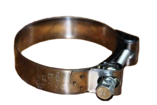 Stainless steel screw-tight Telescoping Flagpole Ground Lock, a metal band clamp designed for 20-25 ft. Uncommon flagpoles.