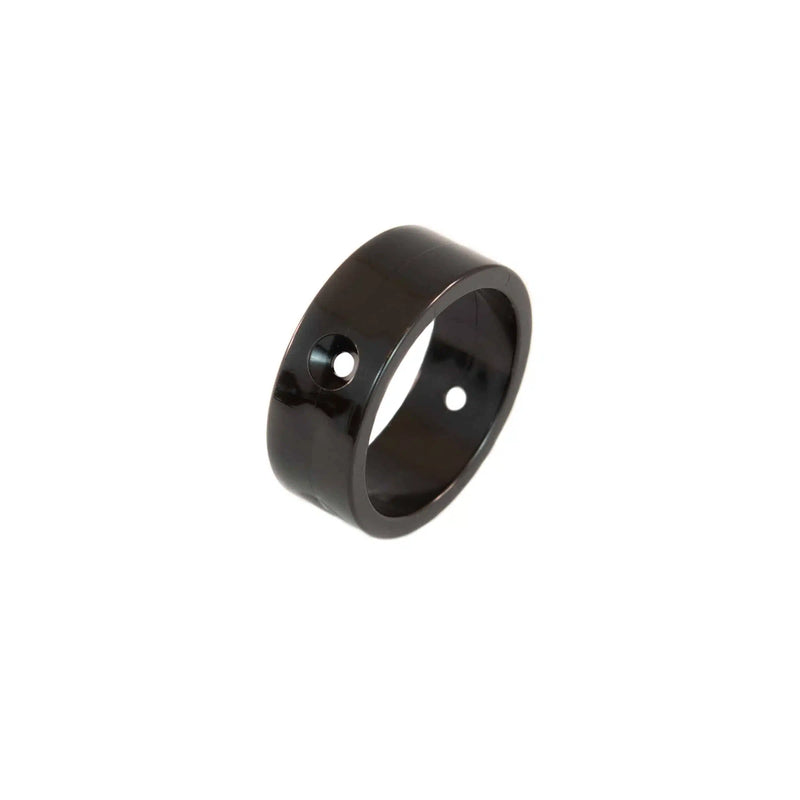 Load image into Gallery viewer, Black plastic Titan Telescoping Flagpole Replacement Top Retainer Ring (1-3/4") designed to secure the top pole section.

