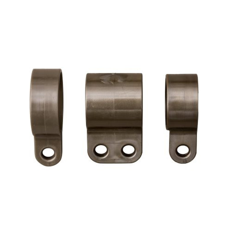 Load image into Gallery viewer, Three bronze-colored plastic swivel rings replacement set for the Titan telescoping flagpole, displayed horizontally against a white background.
