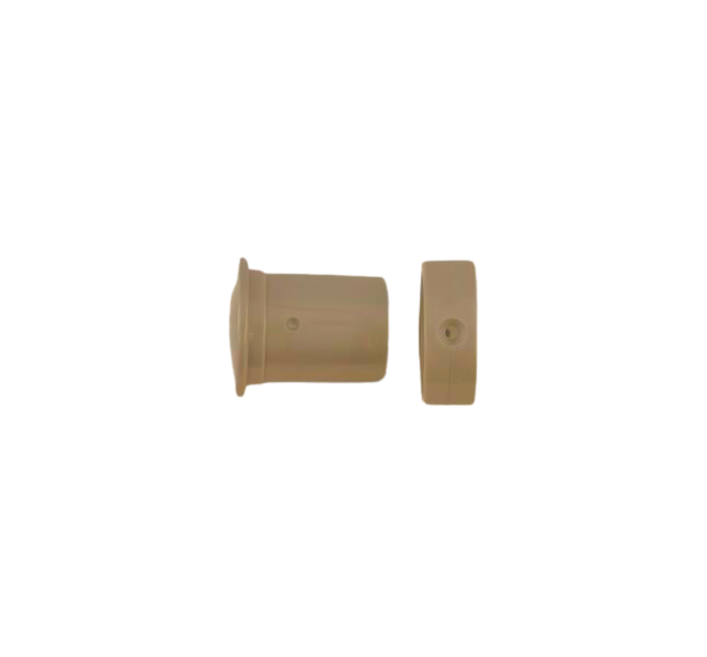 Load image into Gallery viewer, Light bronze-colored plastic top cap and collar set for Titan telescoping flagpoles, with both pieces displayed side-by-side.
