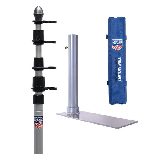 Load image into Gallery viewer, Ultimate Tailgaters Portable Aluminum Flagpole Package
