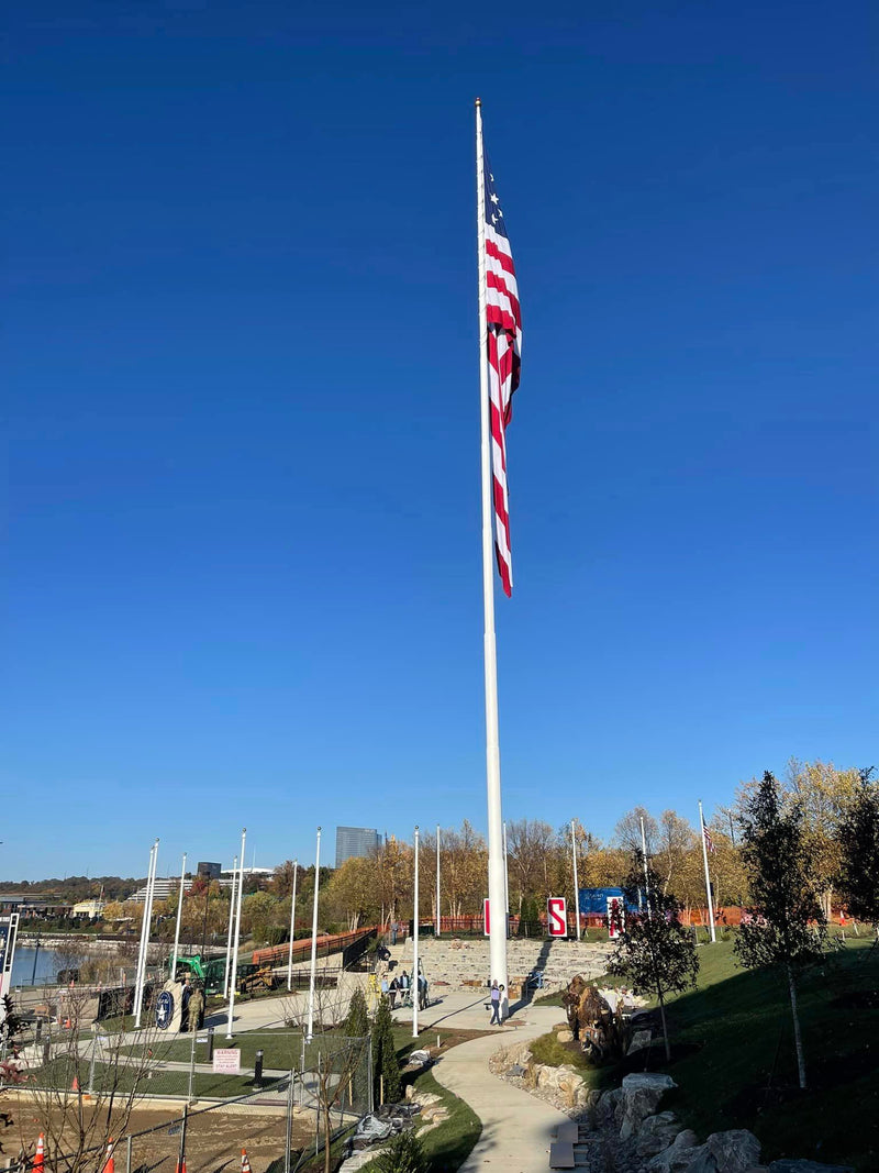 Load image into Gallery viewer, Colossal Steel Flagpole with Internal Stainless Steel Winch System (80&#39; - 800&#39;)
