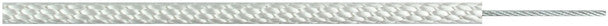 Load image into Gallery viewer, Close-up of the wire core rope assembly showing the white, honeycomb-patterned nylon jacket over the exposed interior galvanized steel wire rope cable.
