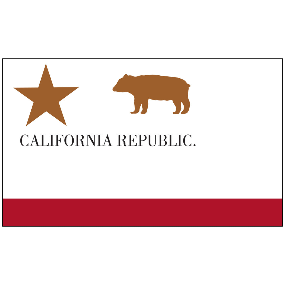 Nylon California Republic U.S. Historical Flag