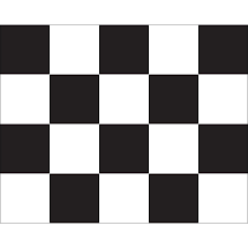Fully Printed Nylon Black and White Checkered Flag