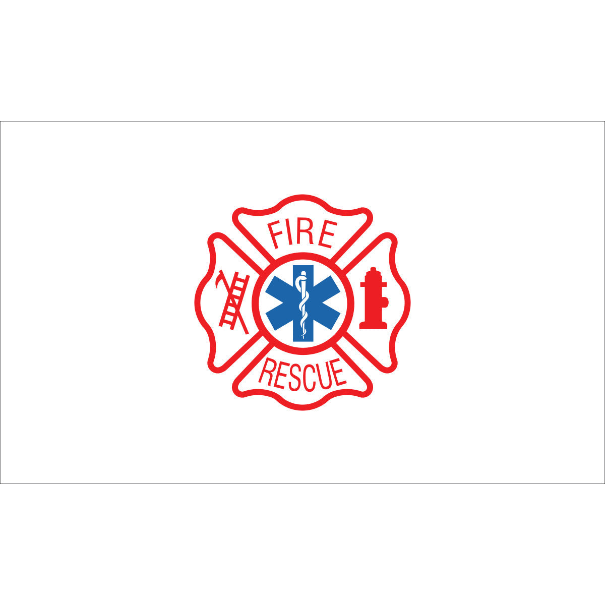 3'x5' Nylon Fire Rescue Civilian Flag