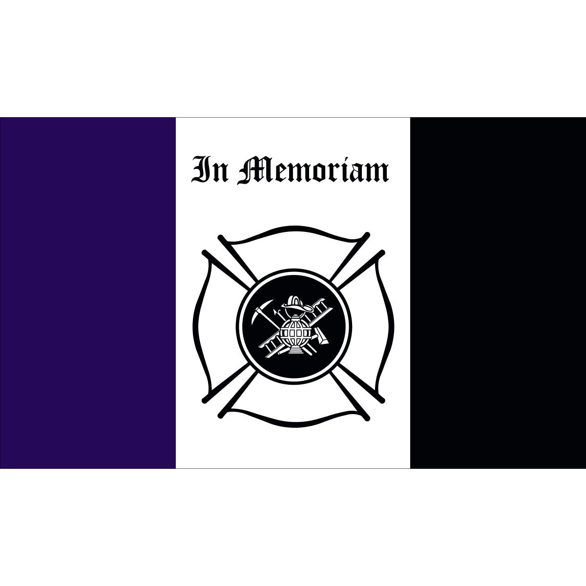 3'x5' Nylon Fireman Mourning Civilian Flag