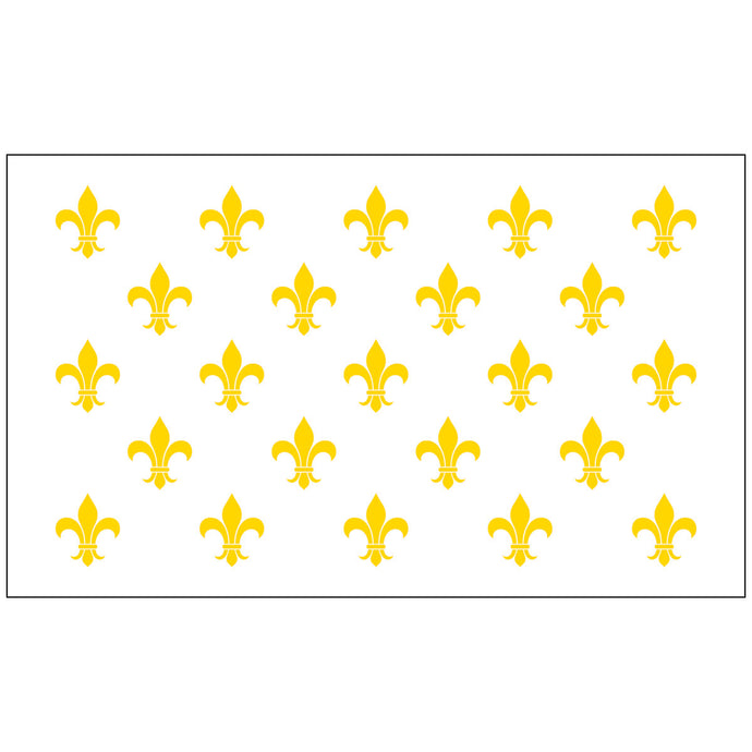 Nylon Fleur-De-Lis(White-23) Historical Flag