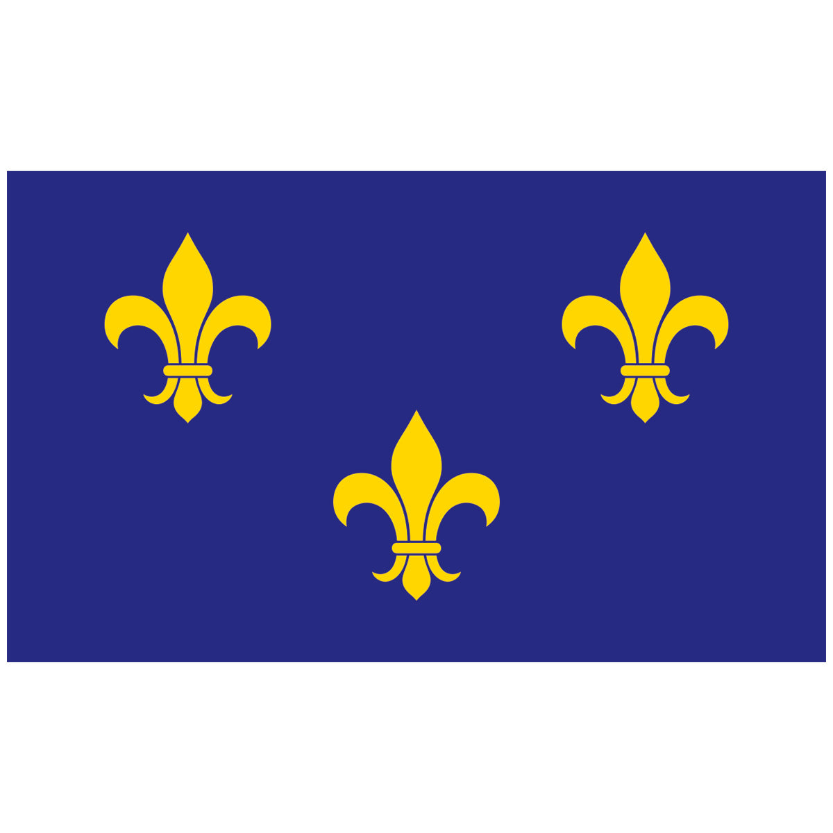 Nylon Fleur-De-Lis(Blue-3) Historical Flag