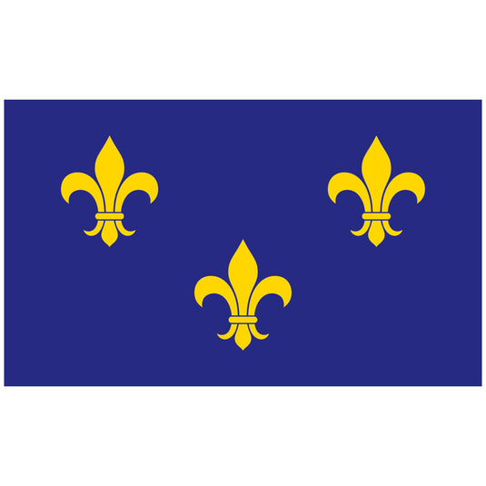 Nylon Fleur-De-Lis(Blue-3) Historical Flag