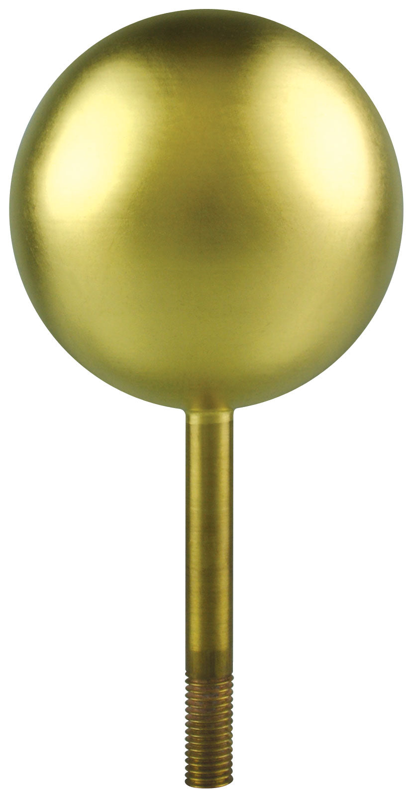 Gold Leaf Copper Ball Flagpole Ornament - 1/2
