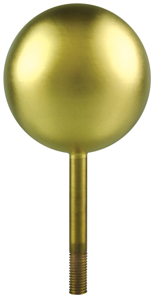 Gold Leaf Copper Ball Flagpole Ornament - 1/2"-13NC Threaded