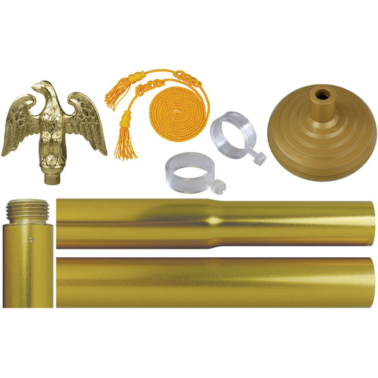 8'x1" Deluxe Indoor / Parade Gold Mounting Set