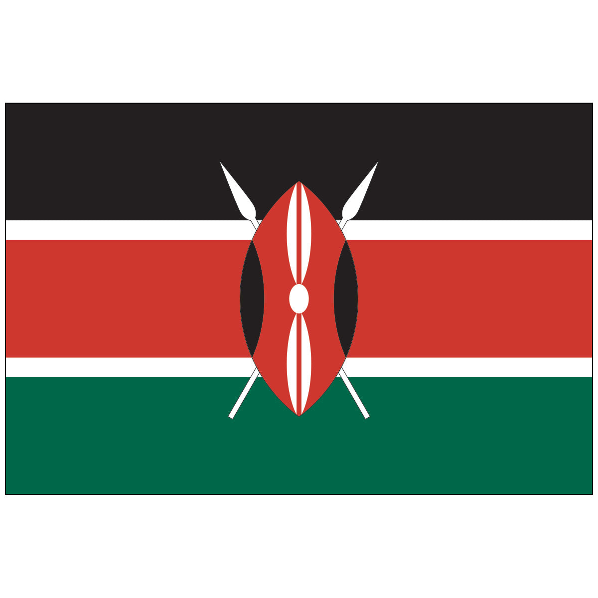 Kenya - Nylon World Flag