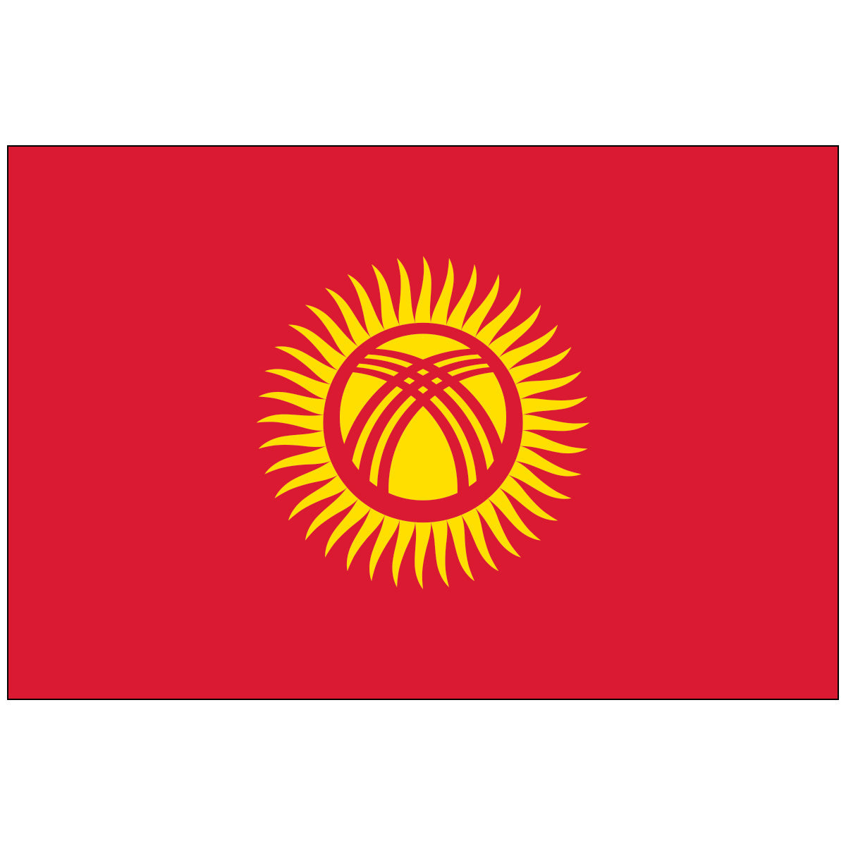 Kyrgyzstan - Nylon World Flag